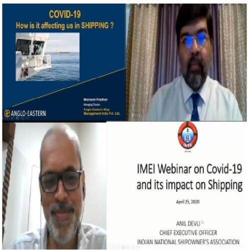 Mumbai Branch webinar on challengers faced by the Indian Shipping Industry due to COVID 19 Pandemic