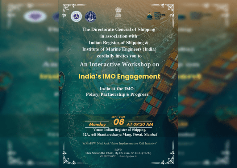 Invitation to Interactive Workshop – India’s IMO Engagement-8th September 2025